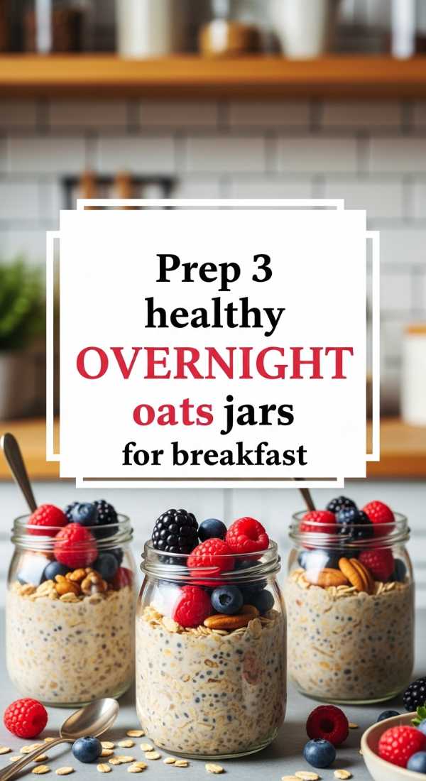 Prep 3 Healthy Overnight Oats Jars For Breakfast 69f47c793a4a6