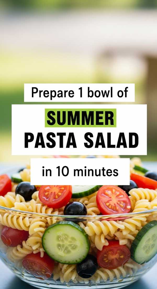 Prepare 1 Bowl Of Summer Pasta Salad In 10 Minutes 6a0706fd06113