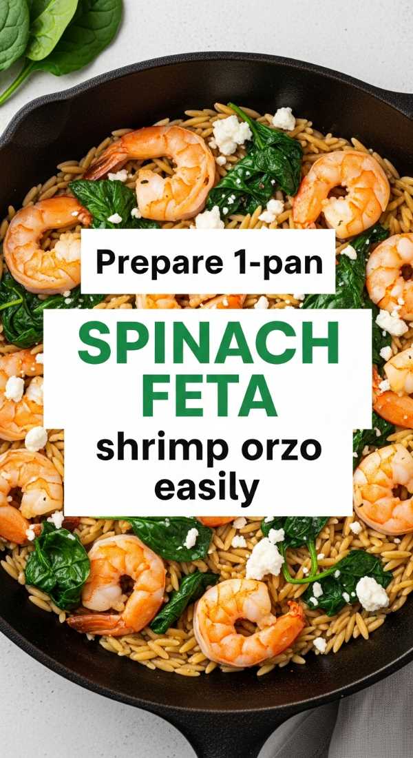 Prepare 1 Pan Spinach Feta Shrimp Orzo Easily 69f47f5402768