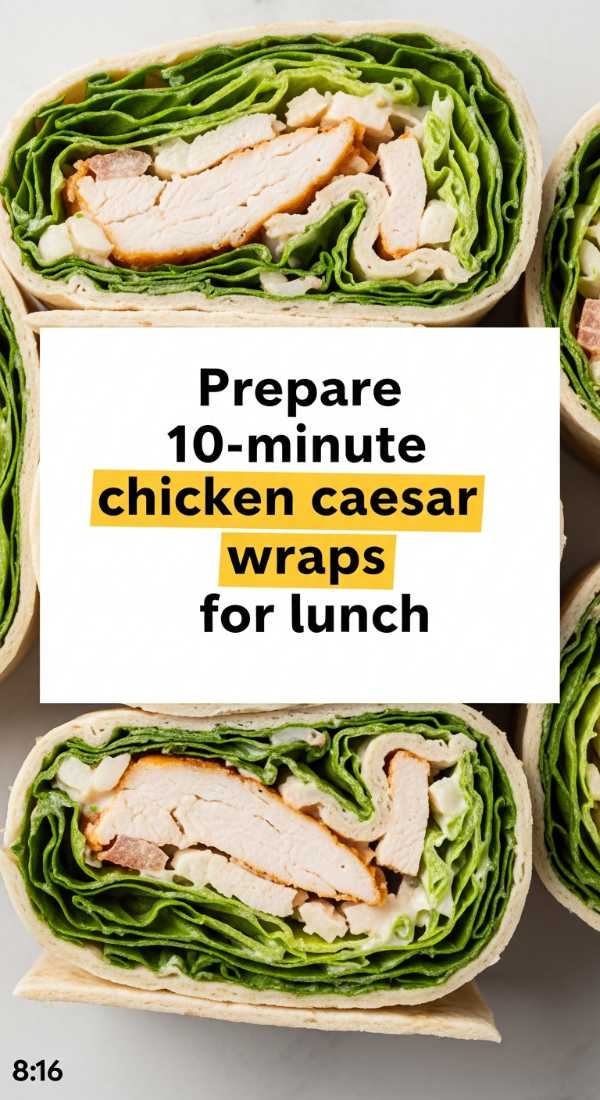 Prepare 10 Minute Chicken Caesar Wraps For Lunch 6a109390cde4e