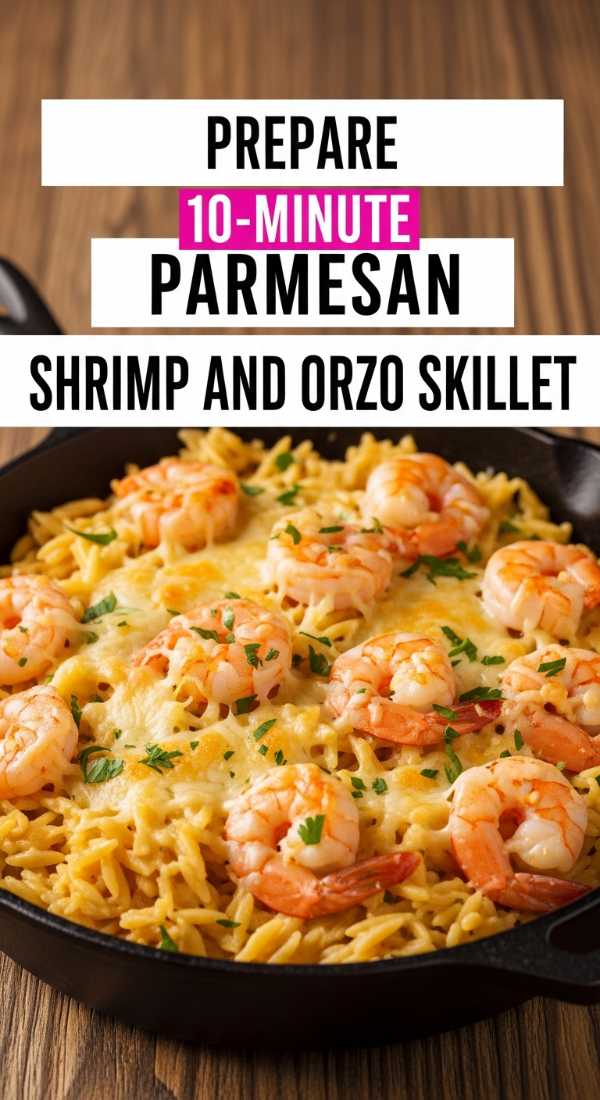 Prepare 10 Minute Parmesan Shrimp And Orzo Skillet 69f47b3e98351