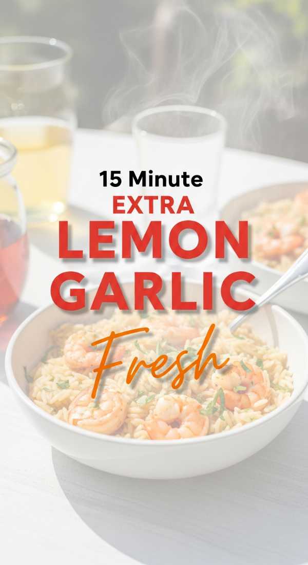 Prepare 15 Minute Lemon Garlic Shrimp Orzo 69f721fbd8cca