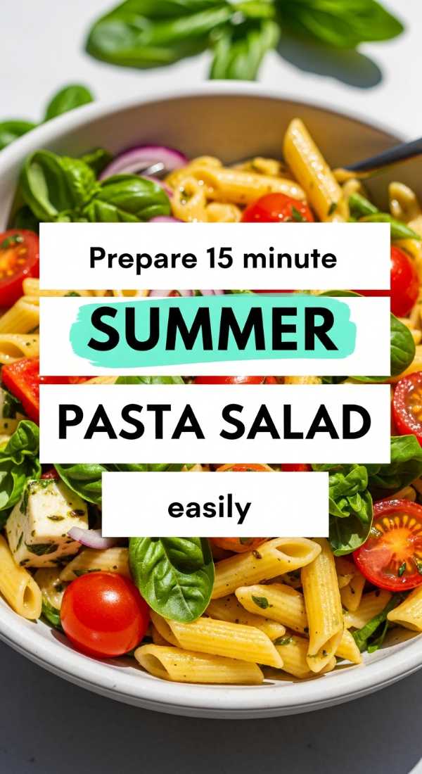 Prepare 15 Minute Summer Pasta Salad Easily 6a06c3a5c363a