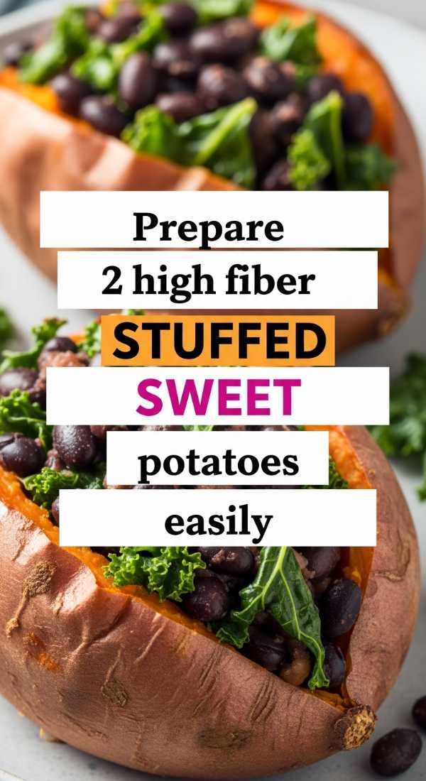 Prepare 2 High Fiber Stuffed Sweet Potatoes Easily 69fd8ab145d4a