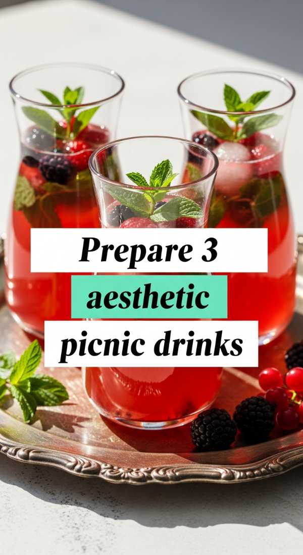 Picnic Perfection: Your Ultimate Guide to Planning a Dreamy Aesthetic Soirée Prepare 3 Aesthetic Picnic Drinks 6a057d8e93bfd