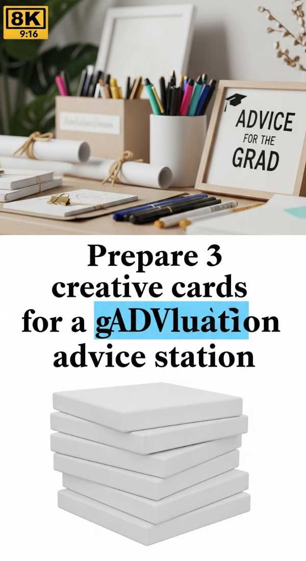 Prepare 3 Creative Cards For A Graduation Advice Station 69f8715e8b270