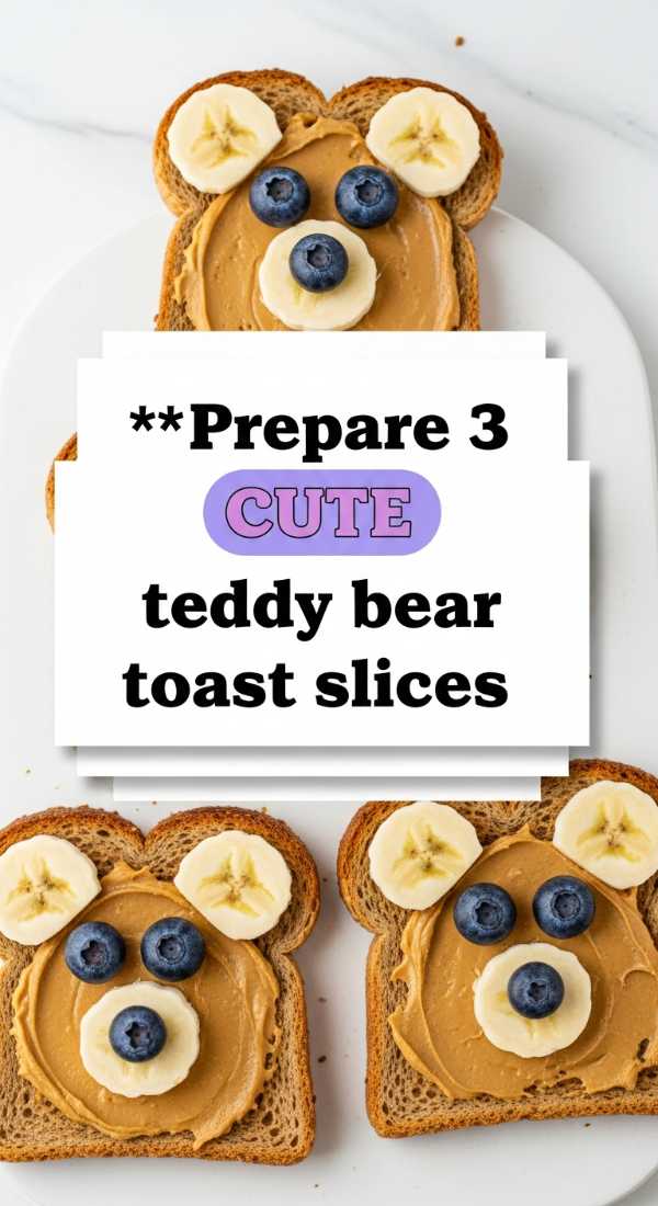 Prepare 3 Cute Teddy Bear Toast Slices 6a001058c1680