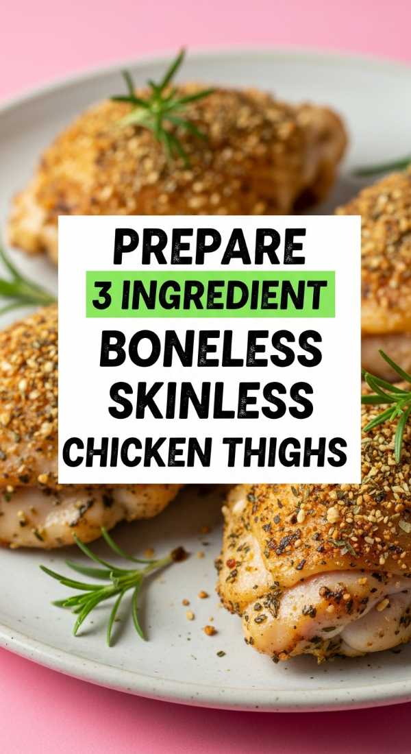 The Ultimate Guide to Gourmet Chicken Hacks That Will Impress Your Guests Prepare 3 Ingredient Boneless Skinless Chicken Thighs 6a14297708c84