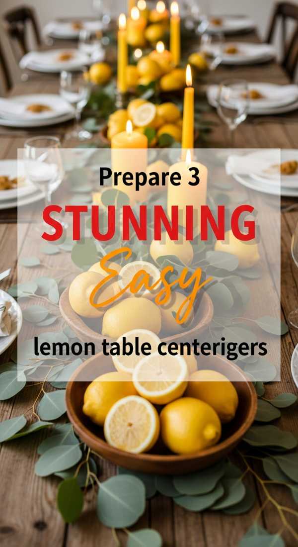 Prepare 3 Stunning Lemon Table Centerpieces Easily 69fc268318db4