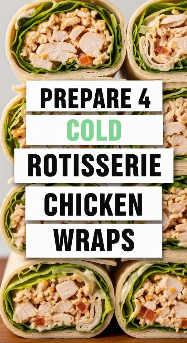 The Only Summer Dinner Guide You’ll Ever Need Prepare 4 Cold Rotisserie Chicken Wraps 6a017dce4ff2f
