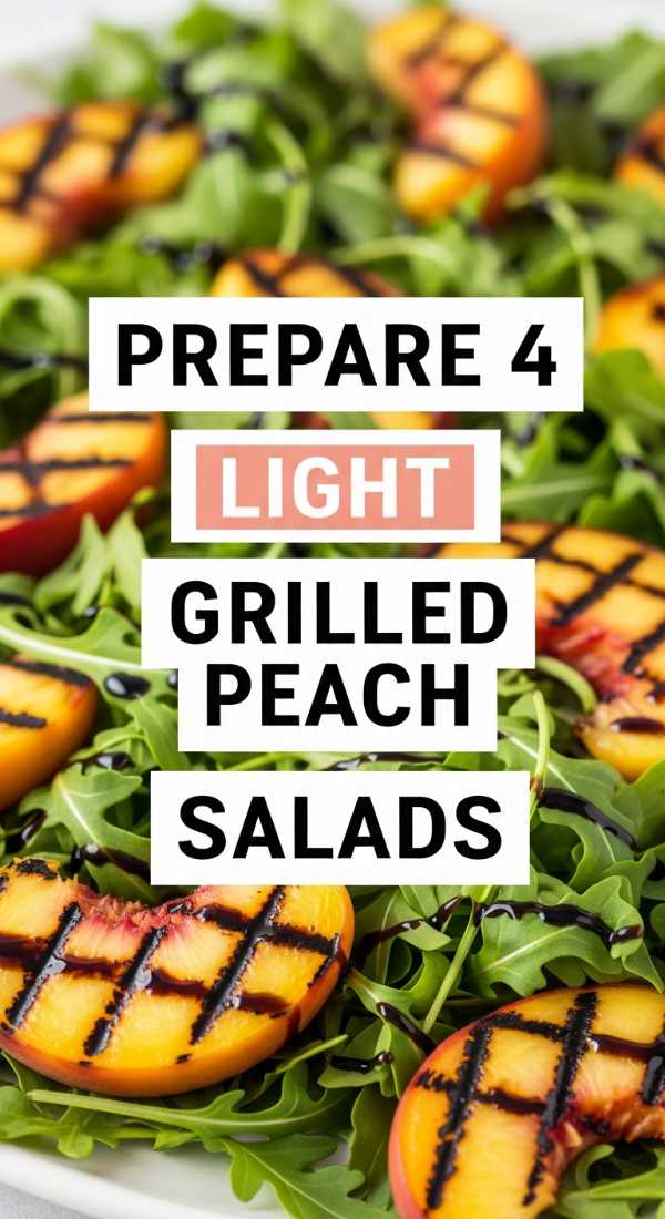 No-Sweat Cooking: Nutritious Summer Dinners in a Flash Prepare 4 Light Grilled Peach Salads 6a142e9e376b5