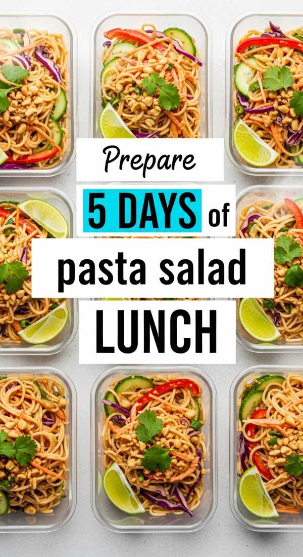Prepare 5 Days Of Pasta Salad Lunch 6a1098c80547d