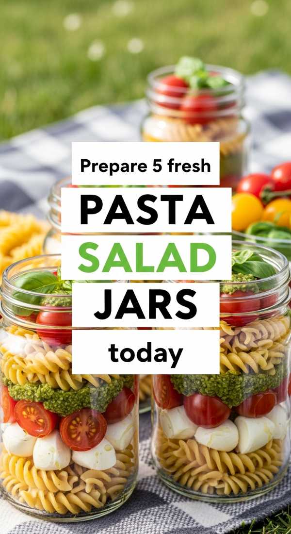 Prepare 5 Fresh Pasta Salad Jars Today 6a14295f65147