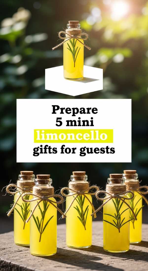 Prepare 5 Mini Limoncello Gifts For Guests 69f7277d8316f