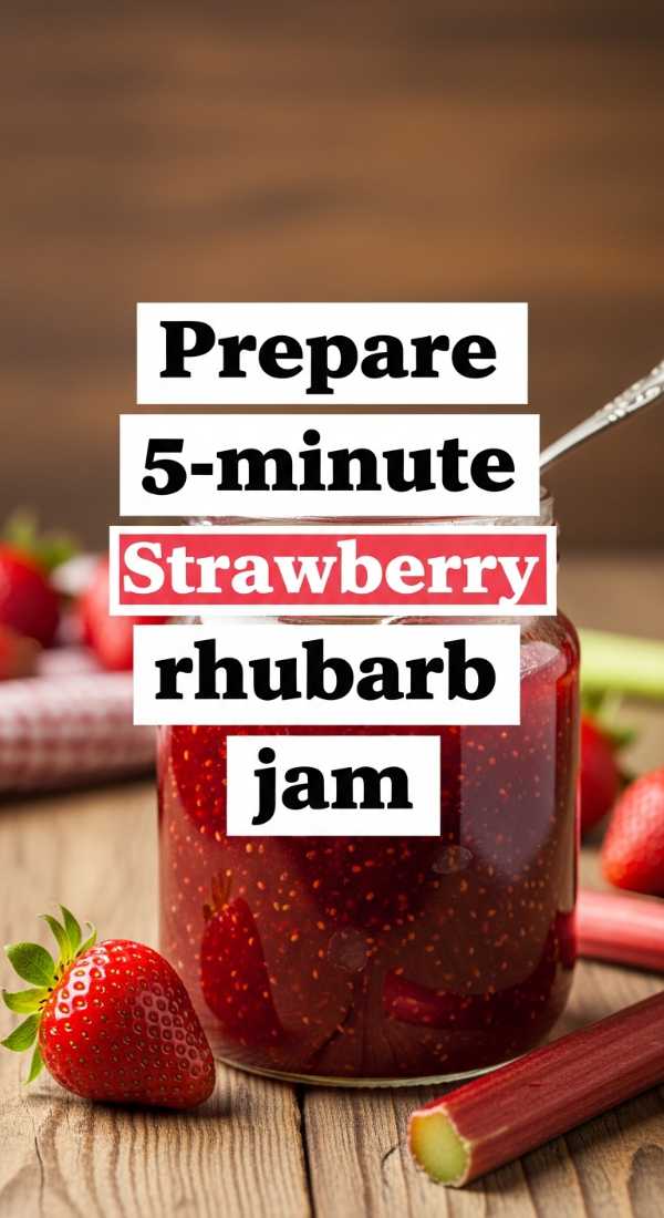 Prepare 5 Minute Strawberry Rhubarb Jam 6a001aa0eff9a