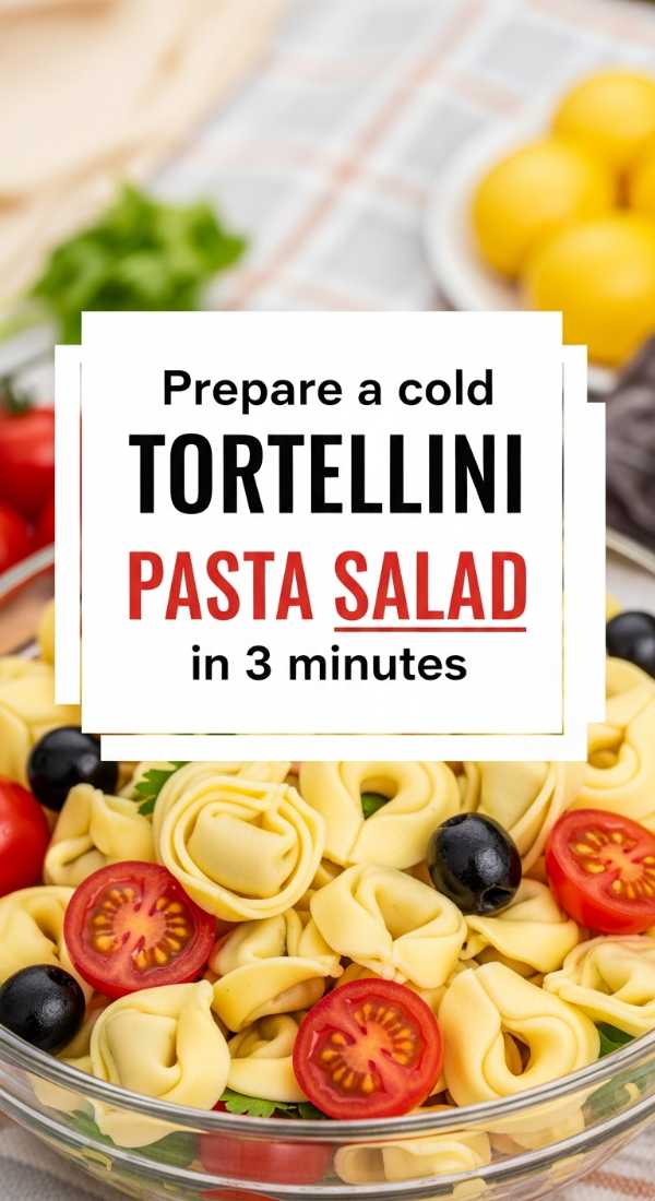 Prepare A Cold Tortellini Pasta Salad In 3 Minutes 6a070b6214daa