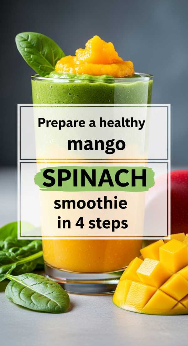 Prepare A Healthy Mango Spinach Smoothie In 4 Steps 69f47c67100a4