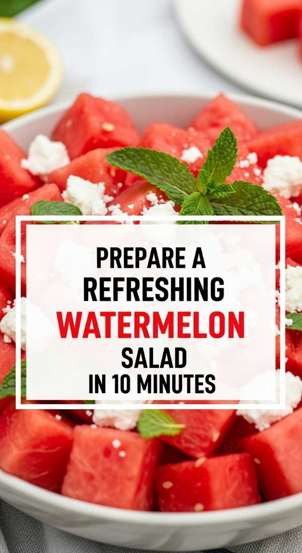 Golden Hour Eats: The Only Summer Recipe Collection You’ll Need Prepare A Refreshing Watermelon Salad In 10 Minutes 6a06d005e598d