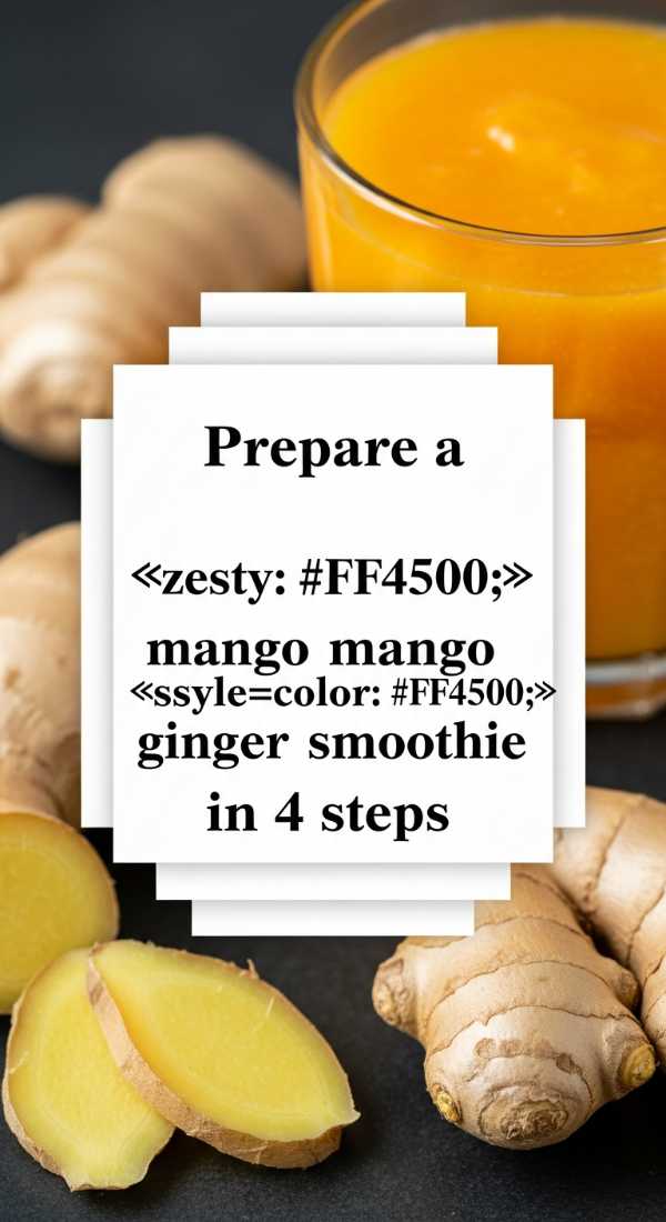 Prepare A Zesty Mango Ginger Smoothie In 4 Steps 69f47c66296da
