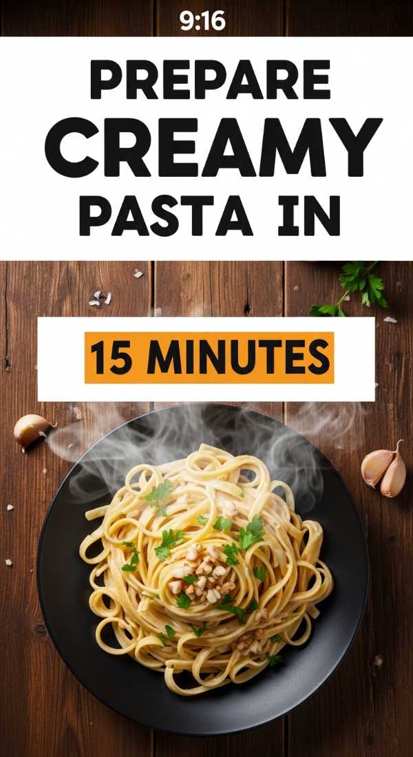 Prepare Creamy Garlic Pasta In 15 Minutes 6a1097b8df1cc