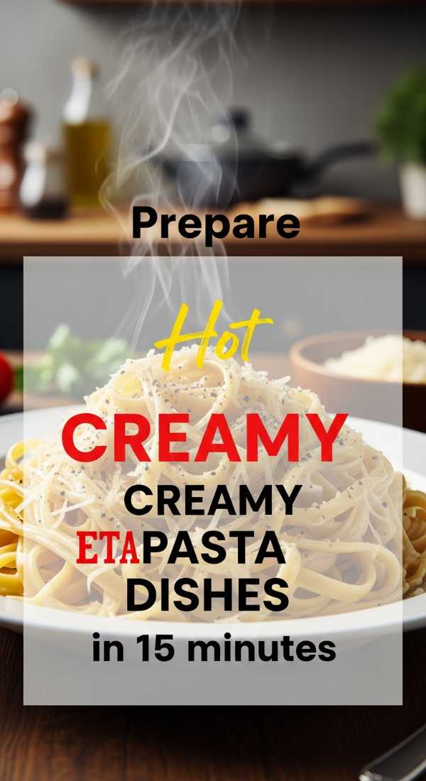 Prepare Creamy Pasta Dishes In 15 Minutes 6a149b04ab394