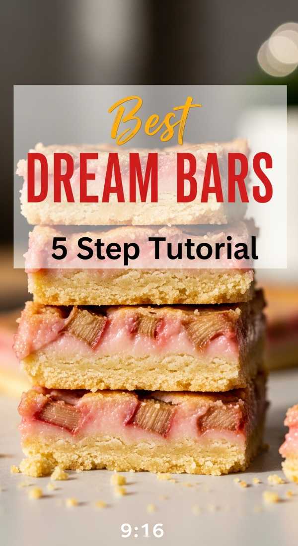 Prepare Creamy Rhubarb Dream Bars In 5 Steps 69fd742aa7b13
