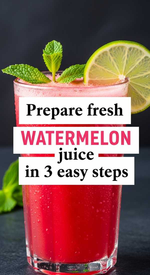 Prepare Fresh Watermelon Juice In 3 Easy Steps 69fc17458dc29