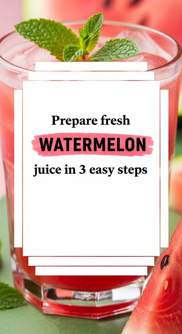 Prepare Fresh Watermelon Juice In 3 Easy Steps 69fc18fda3f1c