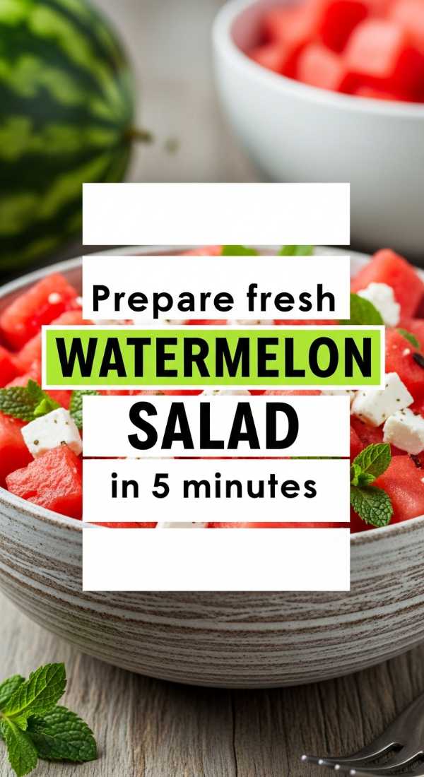 The Sun-Drenched Soirée: Essential Recipes for Perfect Summer Entertaining Prepare Fresh Watermelon Salad In 5 Minutes 6a0706dfa02b5