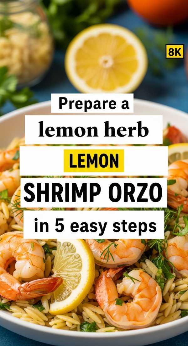 Prepare Lemon Herb Shrimp Orzo In 5 Easy Steps 69f59f7e1d2b7