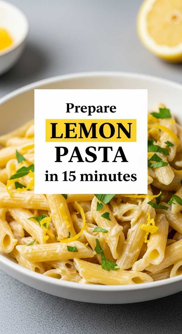 Prepare Lemon Pasta In 15 Minutes 69f47b4b50920