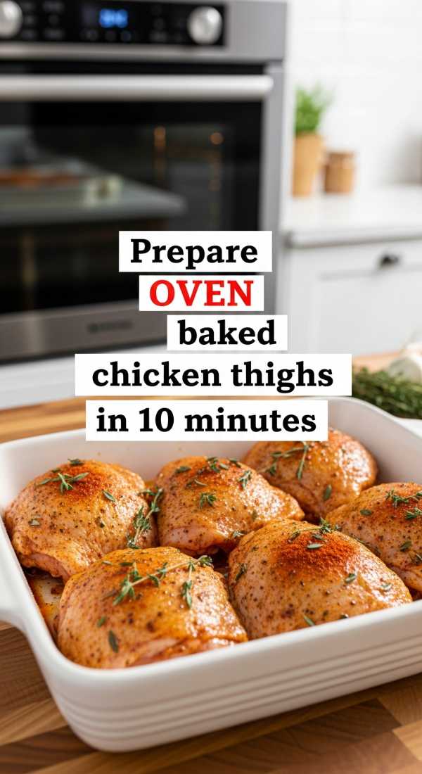 Prepare Oven Baked Chicken Thighs In 10 Minutes 6a041b1937434