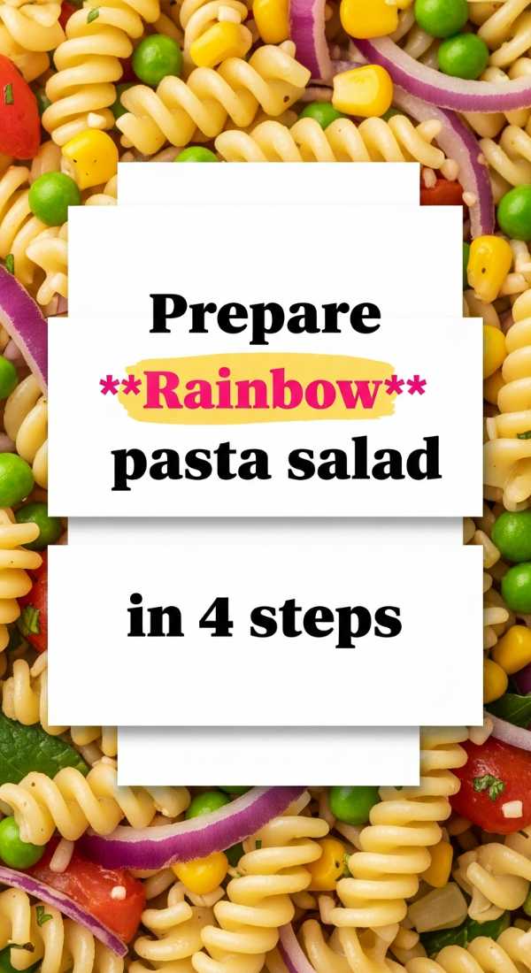 Prepare Rainbow Pasta Salad In 4 Steps 6a1098b1efdd7
