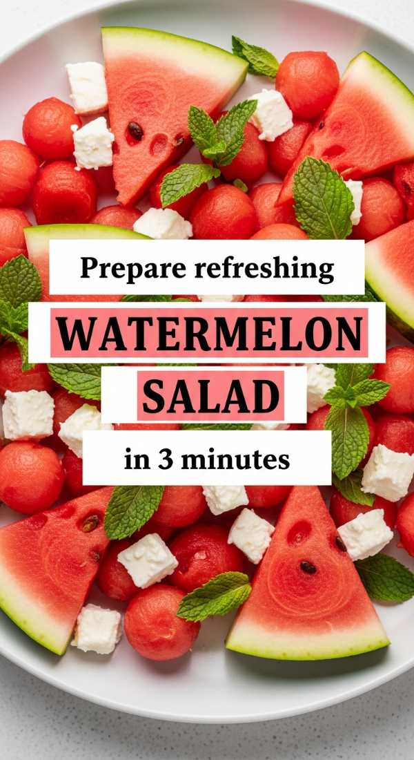 Prepare Refreshing Watermelon Salad In 3 Minutes 6a06c39a1a408