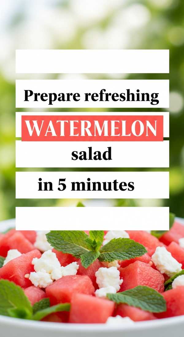 Prepare Refreshing Watermelon Salad In 5 Minutes 6a06bde91c346