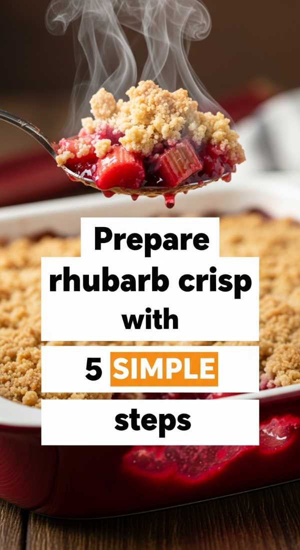 Pucker Up! The Ultimate Collection of Sweet & Tangy Rhubarb Recipes Prepare Rhubarb Crisp With 5 Simple Steps 69fc191633d02