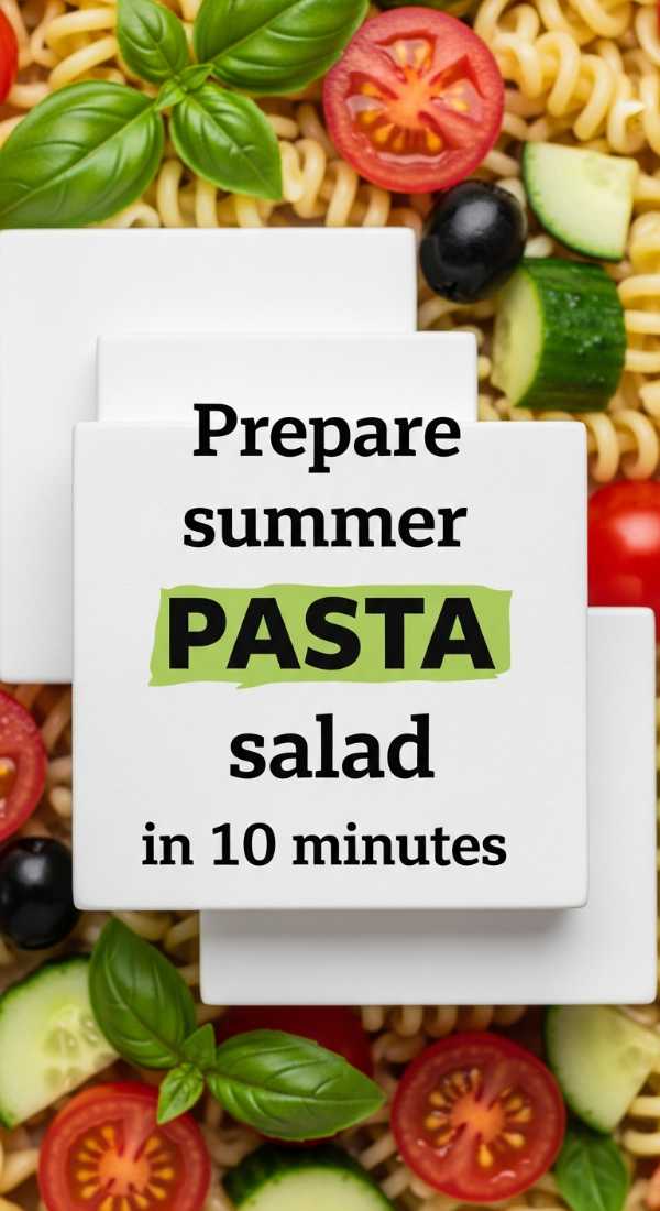 Prepare Summer Pasta Salad In 10 Minutes 6a06c925f30b6