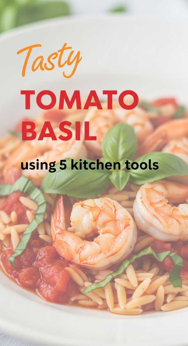 Prepare Tomato Basil Shrimp Orzo Using 5 Kitchen Tools 69f860b746007