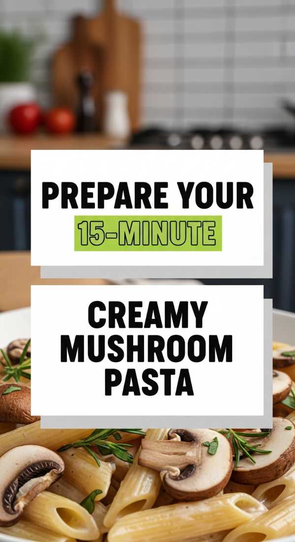 Prepare Your 15 Minute Creamy Mushroom Pasta 69f59f7780b84