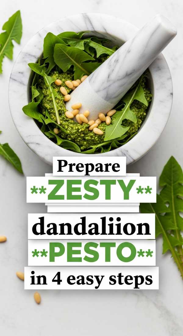 Prepare Zesty Dandelion Pesto In 4 Easy Steps 69f47b44a0f17