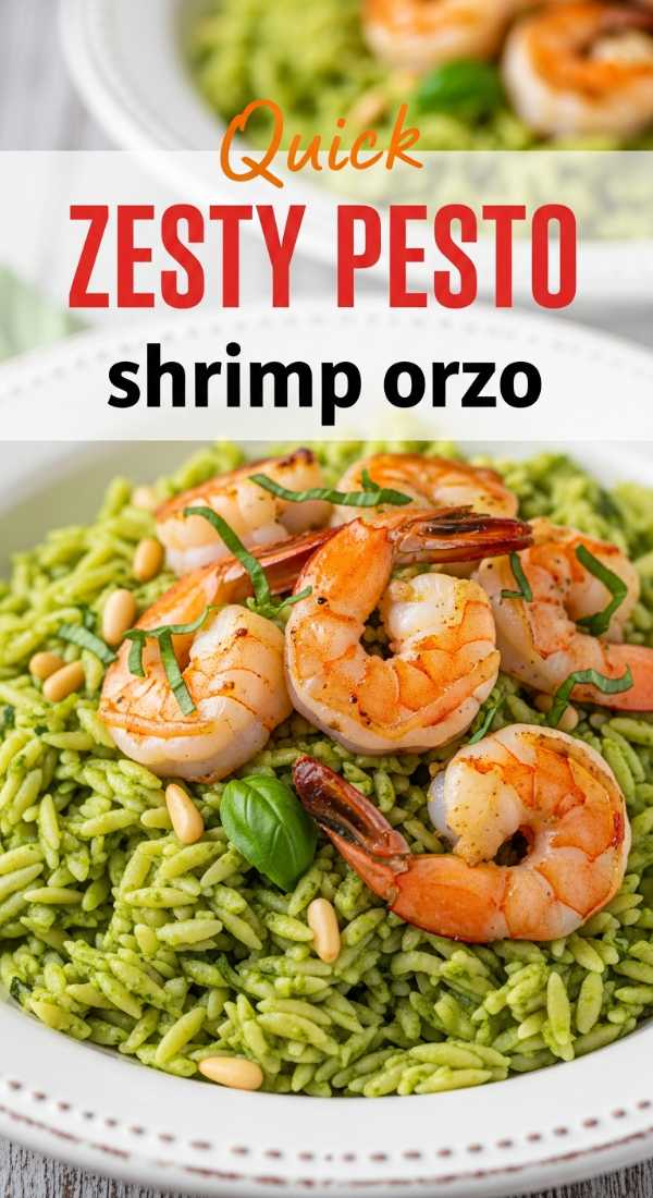 Prepare Zesty Pesto Shrimp Orzo In 10 Minutes 69f860b575174