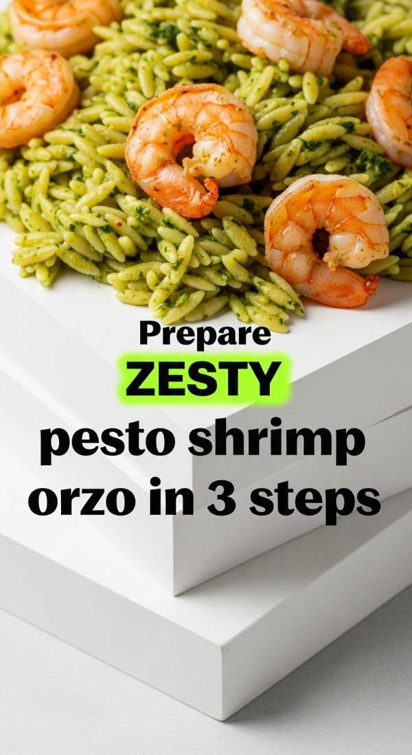 Prepare Zesty Pesto Shrimp Orzo In 3 Steps 69fc191cc5a80