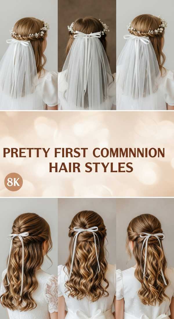 Pretty First Communion Hair Styles 6a08d2bf7a48d