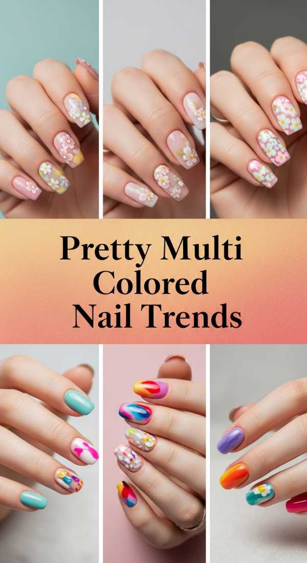 Pretty Multi Colored Nail Trends 6a08b024026a6