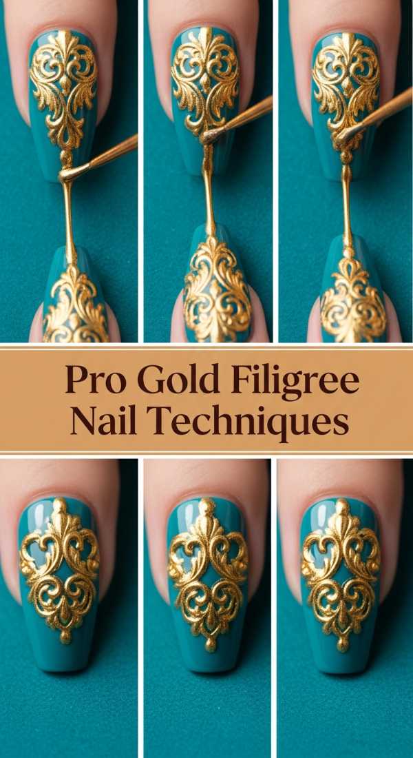 Pro Gold Filigree Nail Techniques 6a085b8b3e978