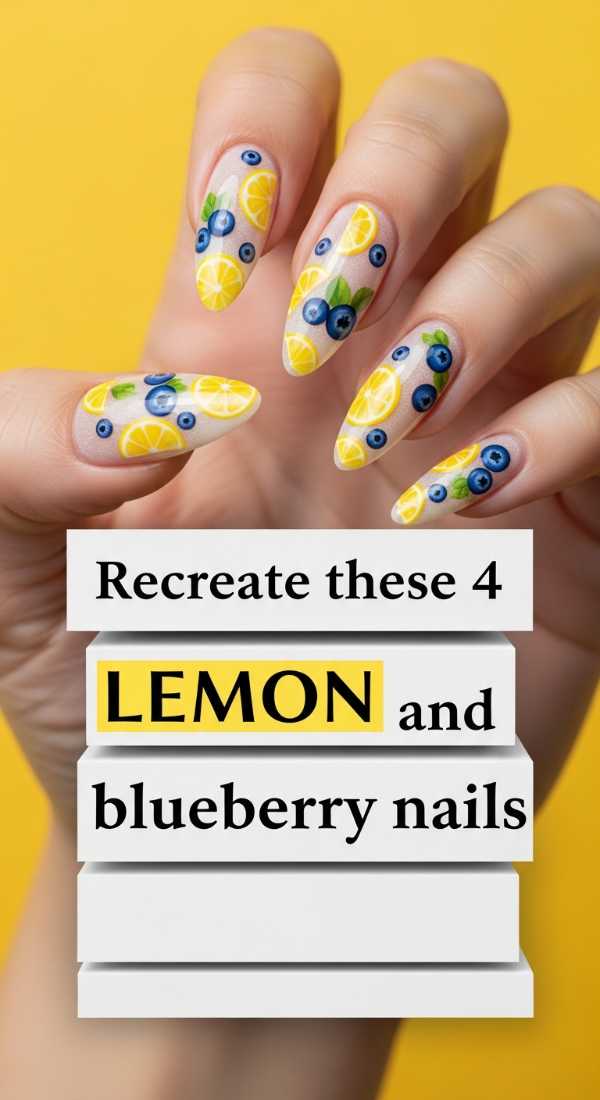 Beyond the Polish: The Boldest 2026 Nail Designs Redefining Manicures Recreate These 4 Lemon And Blueberry Nails 69ff59574868b
