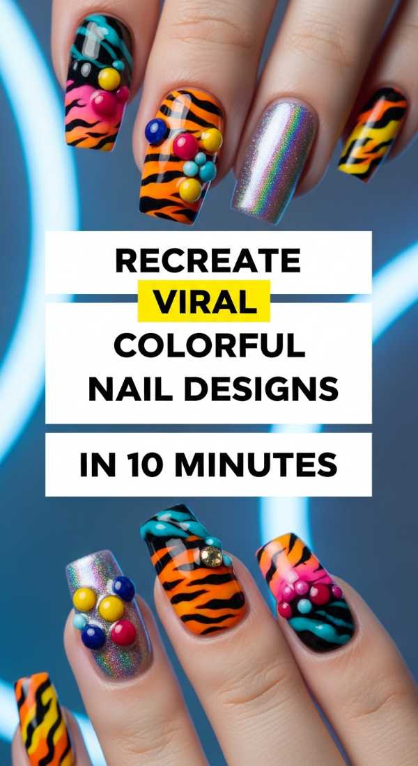 Recreate Viral Colorful Nail Designs In 10 Minutes 6a0f114b22755