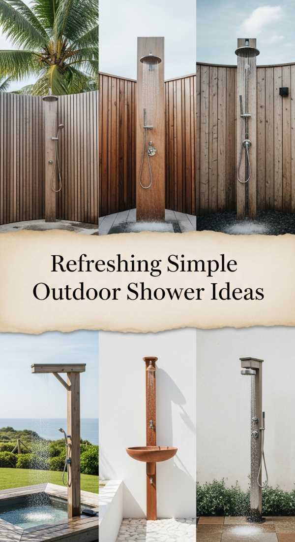 The Five-Star Garden: Merging Interior Comfort with Outdoor Design Refreshing Simple Outdoor Shower Ideas 69fb0766b031b