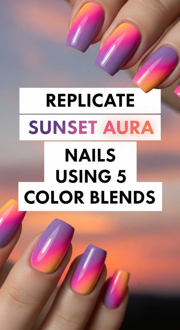 Replicate Sunset Aura Nails Using 5 Color Blends 6a059b3ba7576