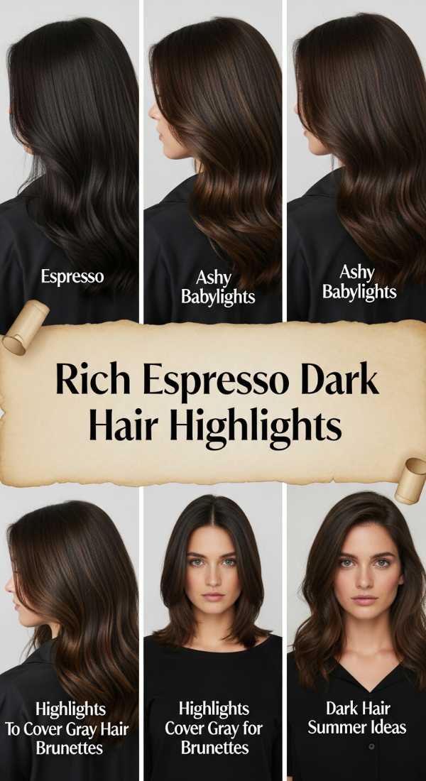 Rich Espresso Dark Hair Highlights 6a142e13ed546